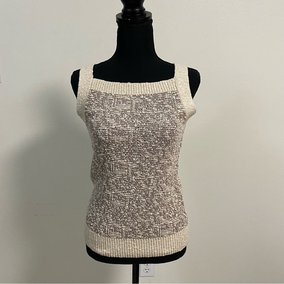 Chico’s Sleeveless Frosted Tank Sweater Neutral Combo Size 0/XS NWT - Picture 5 of 10